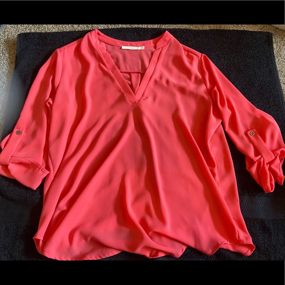 Coral lush dress shirt
